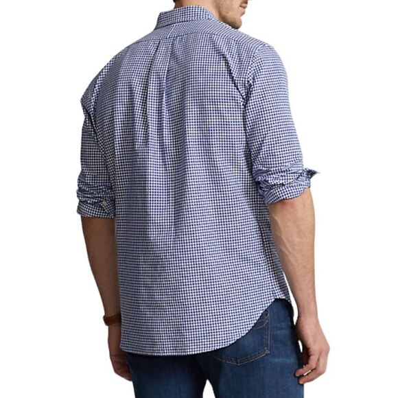 Ralph Lauren Men’s Classic Vintage Plaid Oxford Long Sleeve Blue Shirt Size 18 - Picture 2 of 7